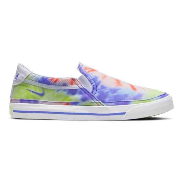 Nike Nike Court Legacy Print Boho Neon Tie Dye Slip On Loafer Chelsea Sneakers - Picture 2 of 14